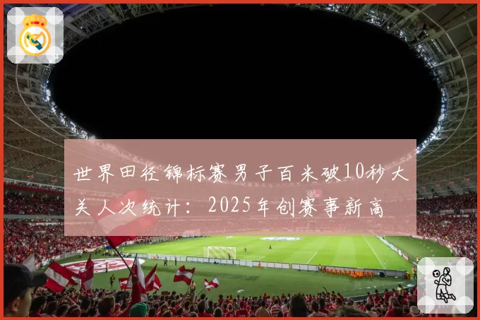 世界田径锦标赛男子百米破10秒大关人次统计：2025年创赛事新高